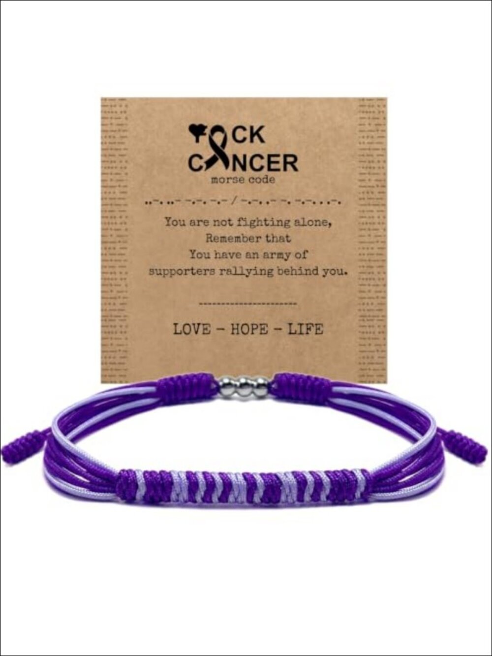 Morse Code Awareness Bracelet Handmade Polyester Surfer Wristband Adjustable